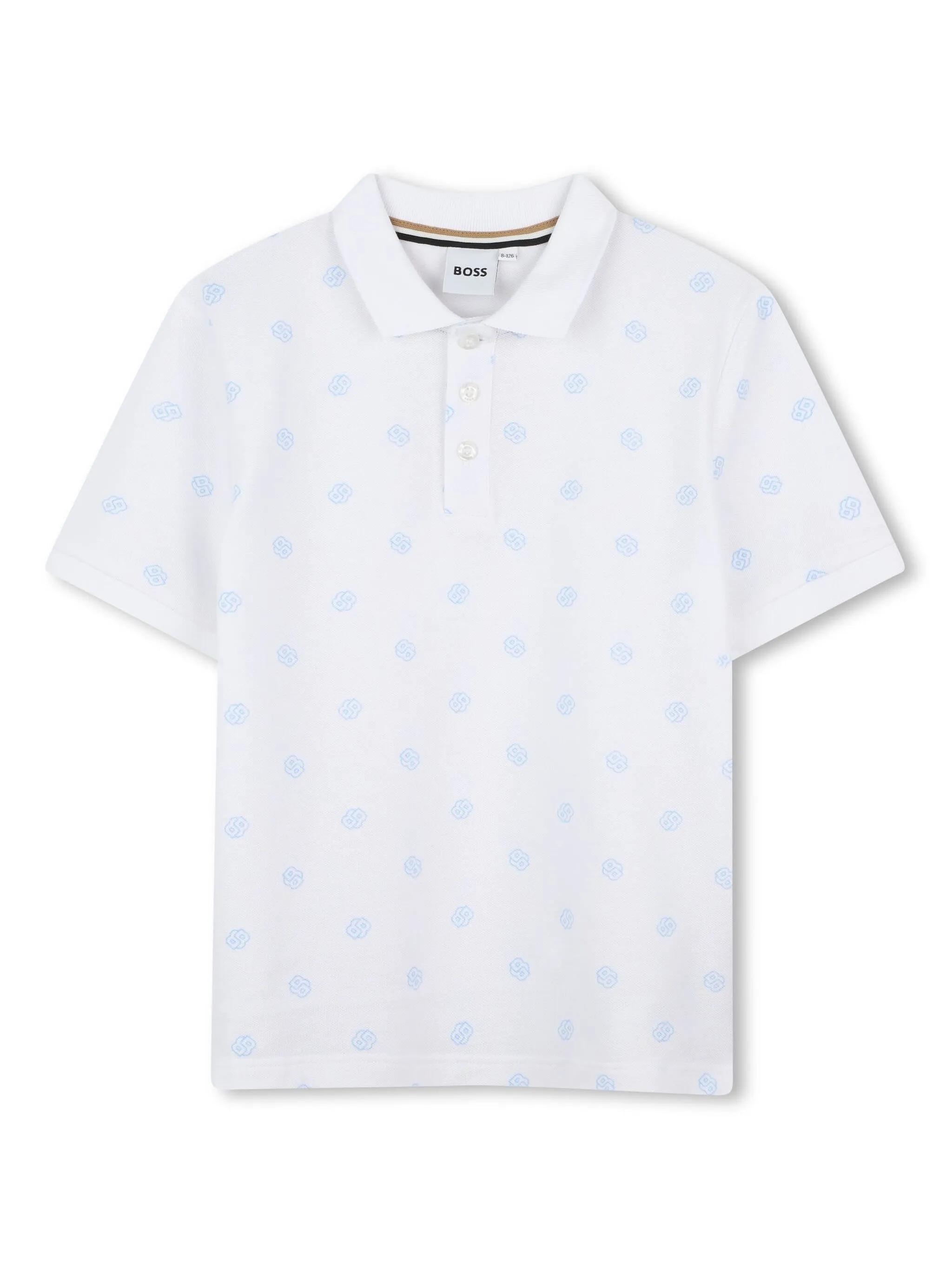 

Рубашка поло с короткими рукавами Boss Kidswear, белый