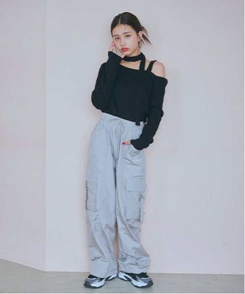 Длинная футболка с галстуком-бабочкой Lovetoxic, Off white — фото 4