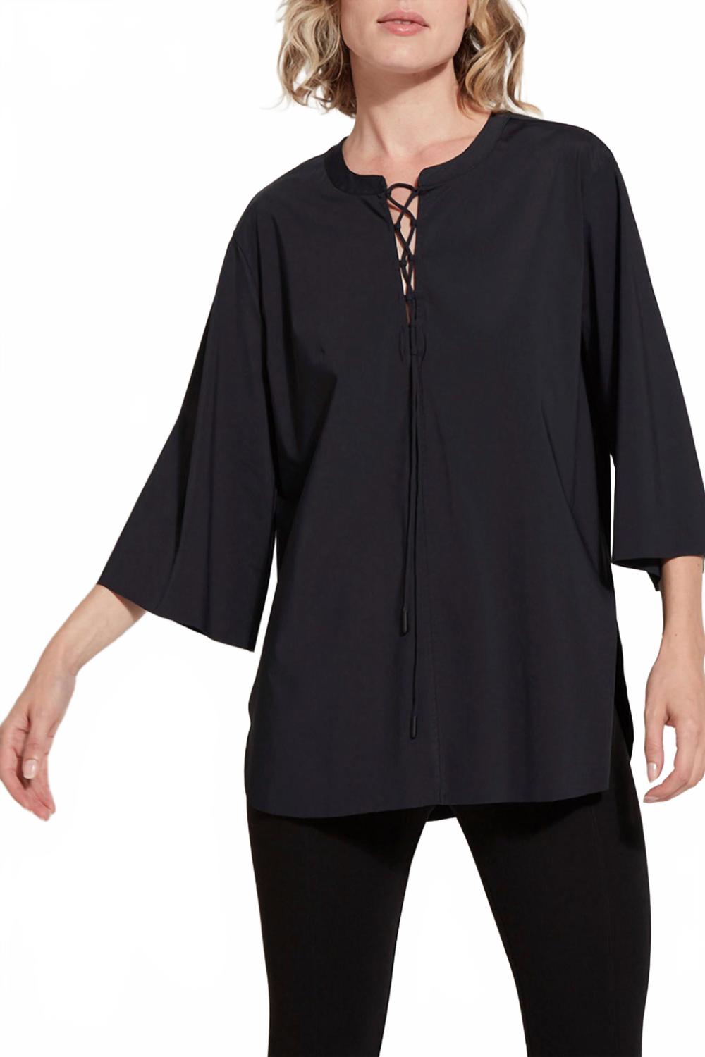 

Lysse Топ Sharon на шнуровке, черный