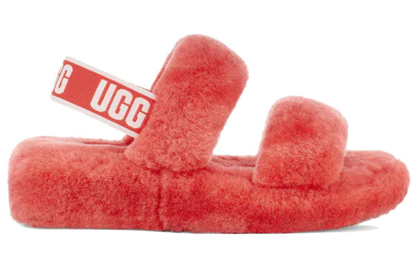 Модные сандалии, о да, толстая подошва, красные сандалии Ugg, красный — фото 3