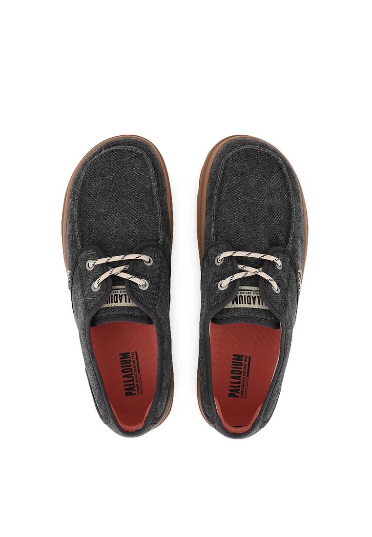 Кроссовки мужские, на шнуровке, Dunelite Moc Cush Canvas Palladium, черный — фото 3