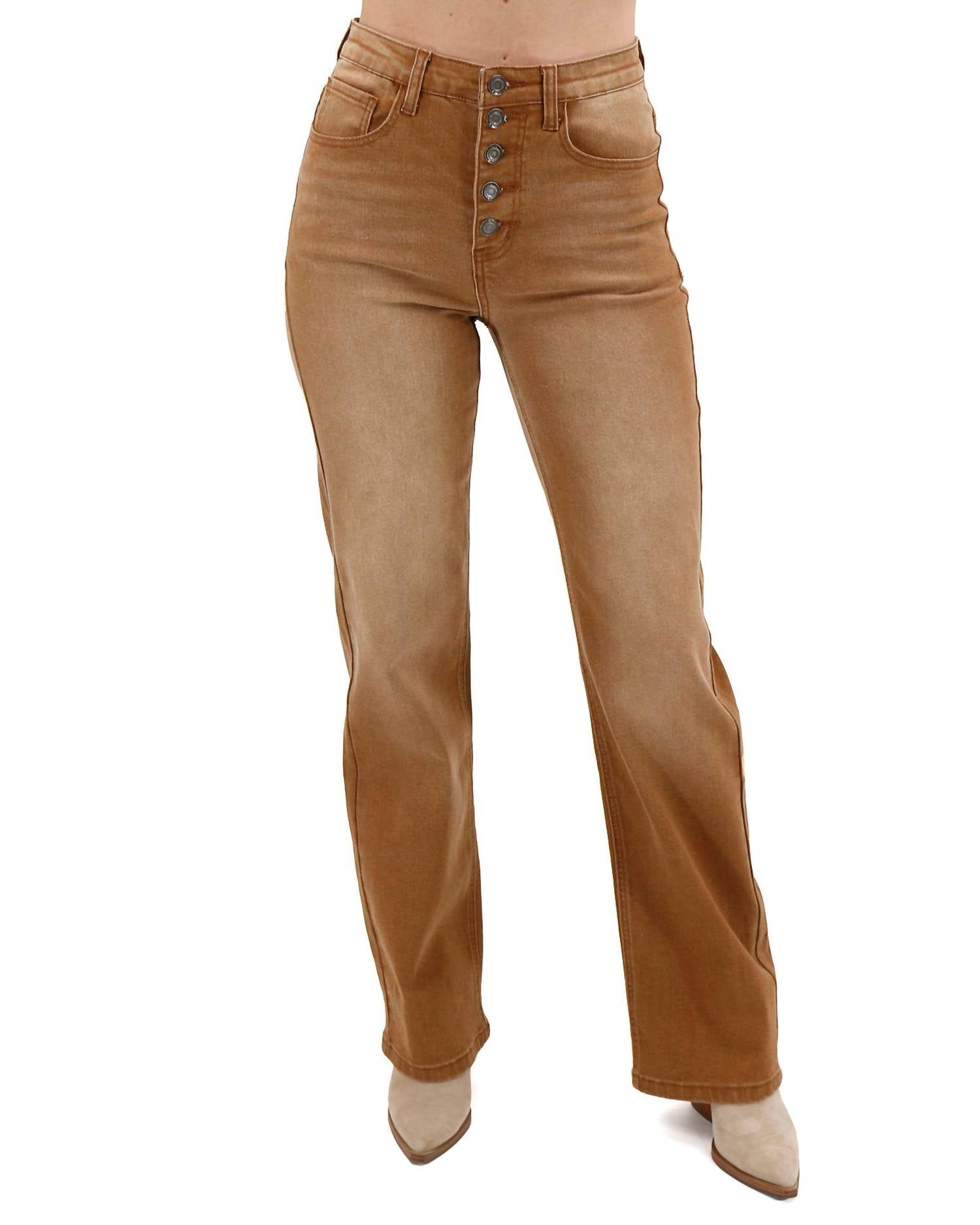 

Премиальные джинсы Wide Leg Denim в цвете Cognac Grace and Lace