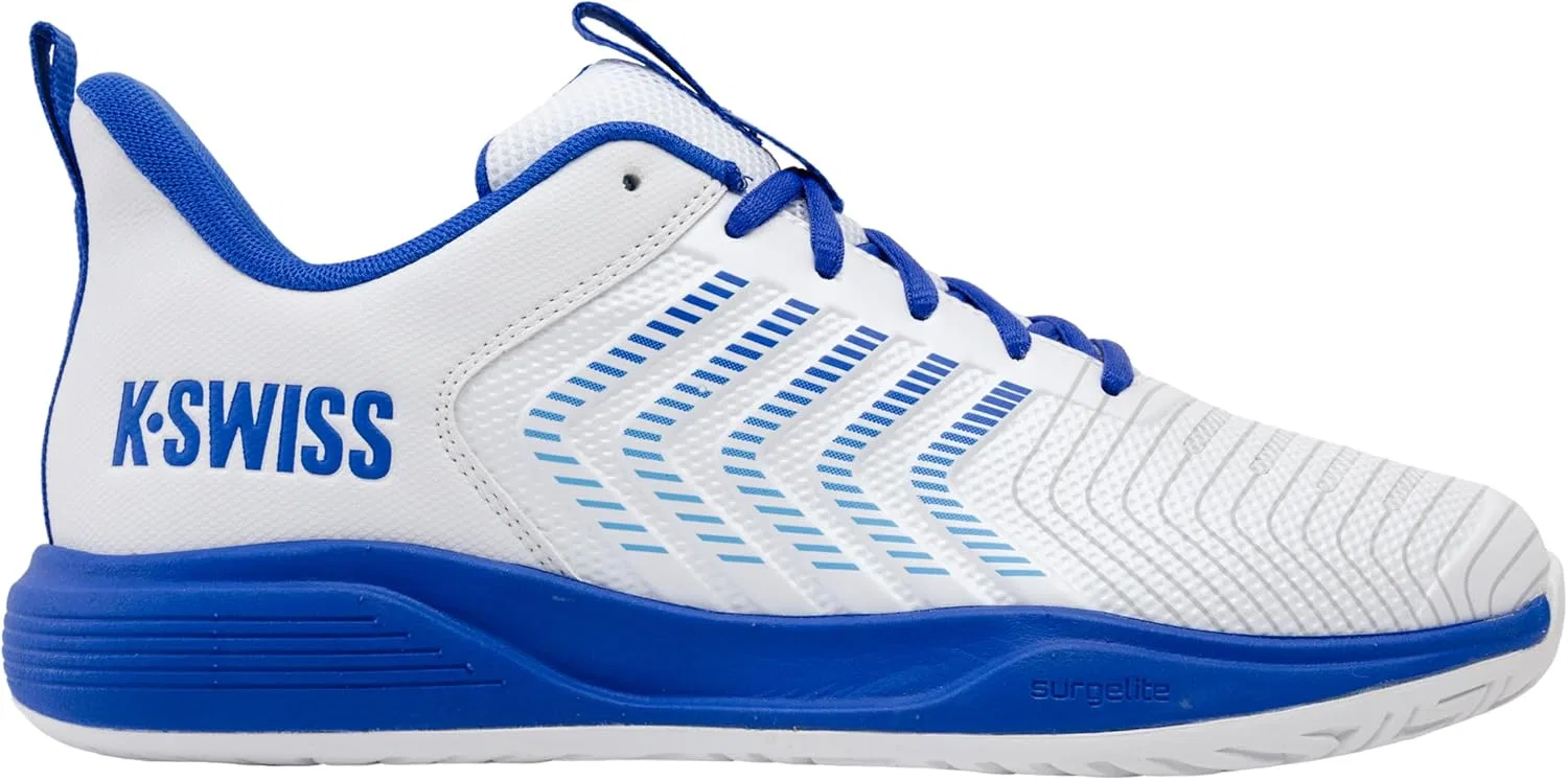 Кроссовки для пиклбола Ultrashot Light, K-Swiss, B-white/Dazzling Blue/Baltic Sea