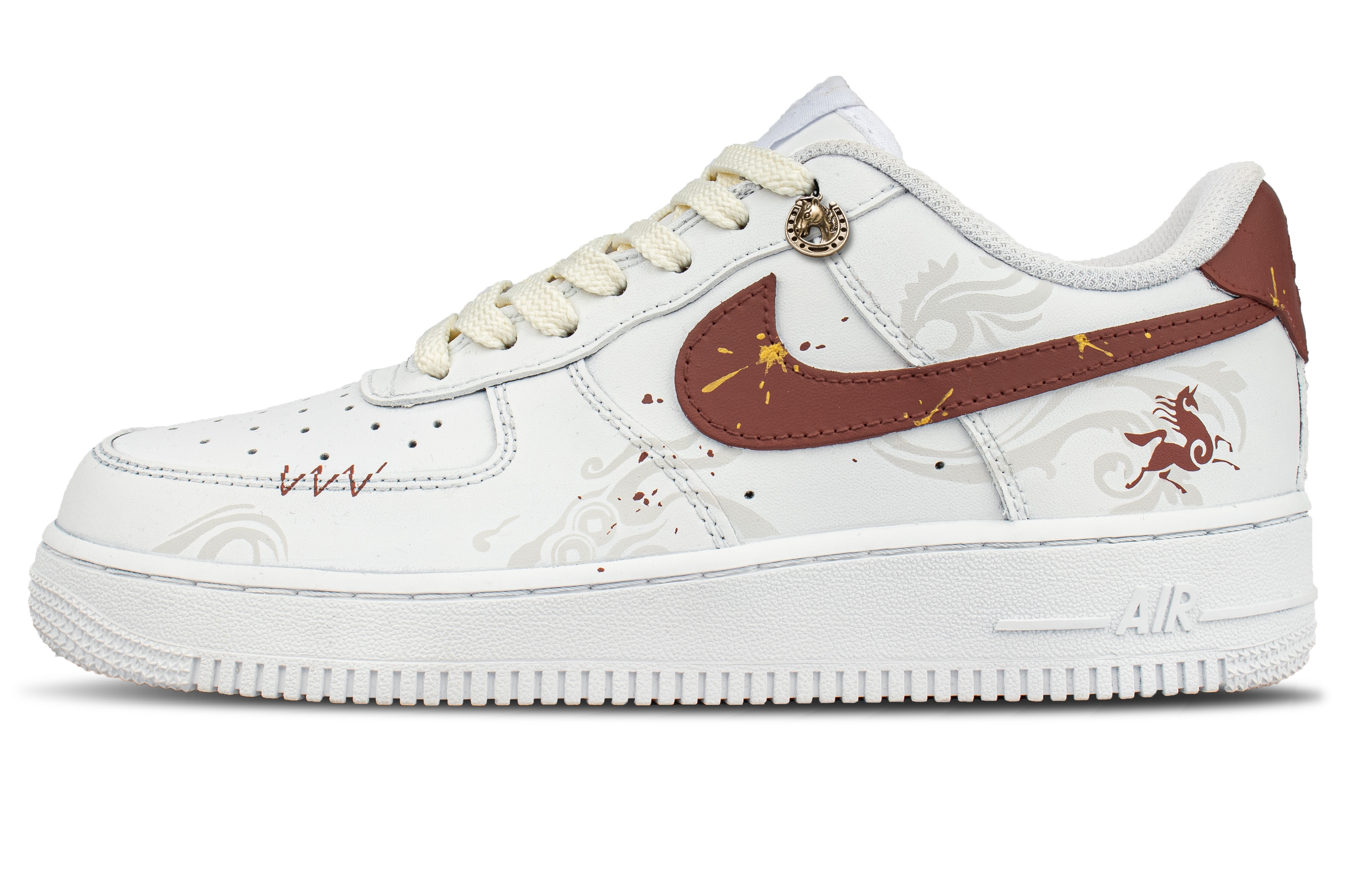 

Nike Кроссовки для скейтбординга низкие Unisex Leather Bright Color Coverage White Red