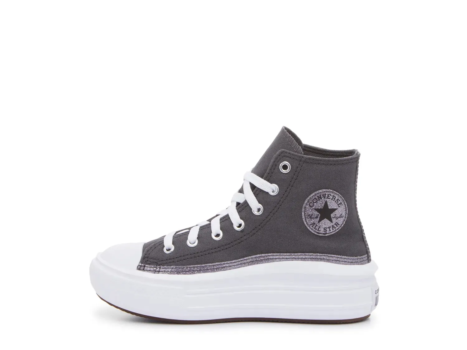 Высокие кеды Converse Chuck Taylor All Star Move Platform - детские, серые — фото 3