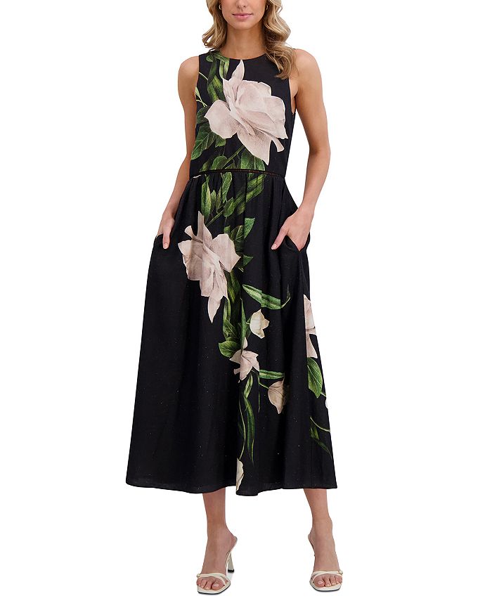 

Бесплатное платье макси с расклешенным низом Ted Baker, черный