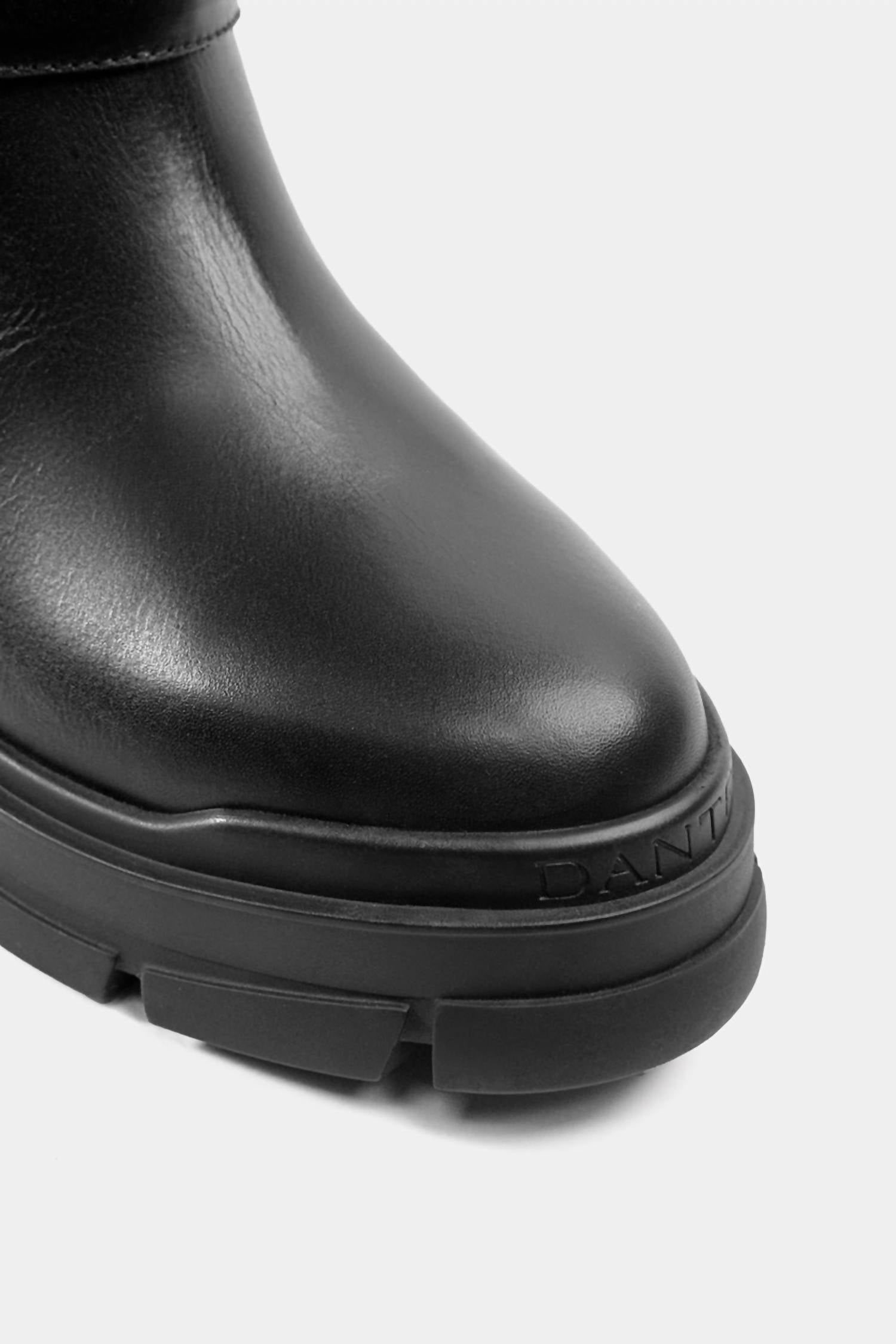 Женские кожаные армейские ботинки в черном цвете Dante Shoes — фото 3
