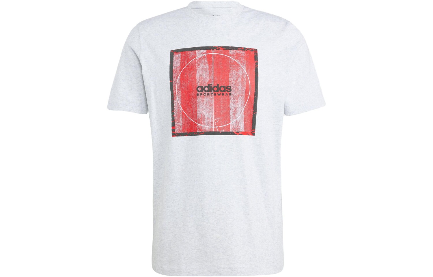 

Футболка мужская светло-серая Adidas, серый