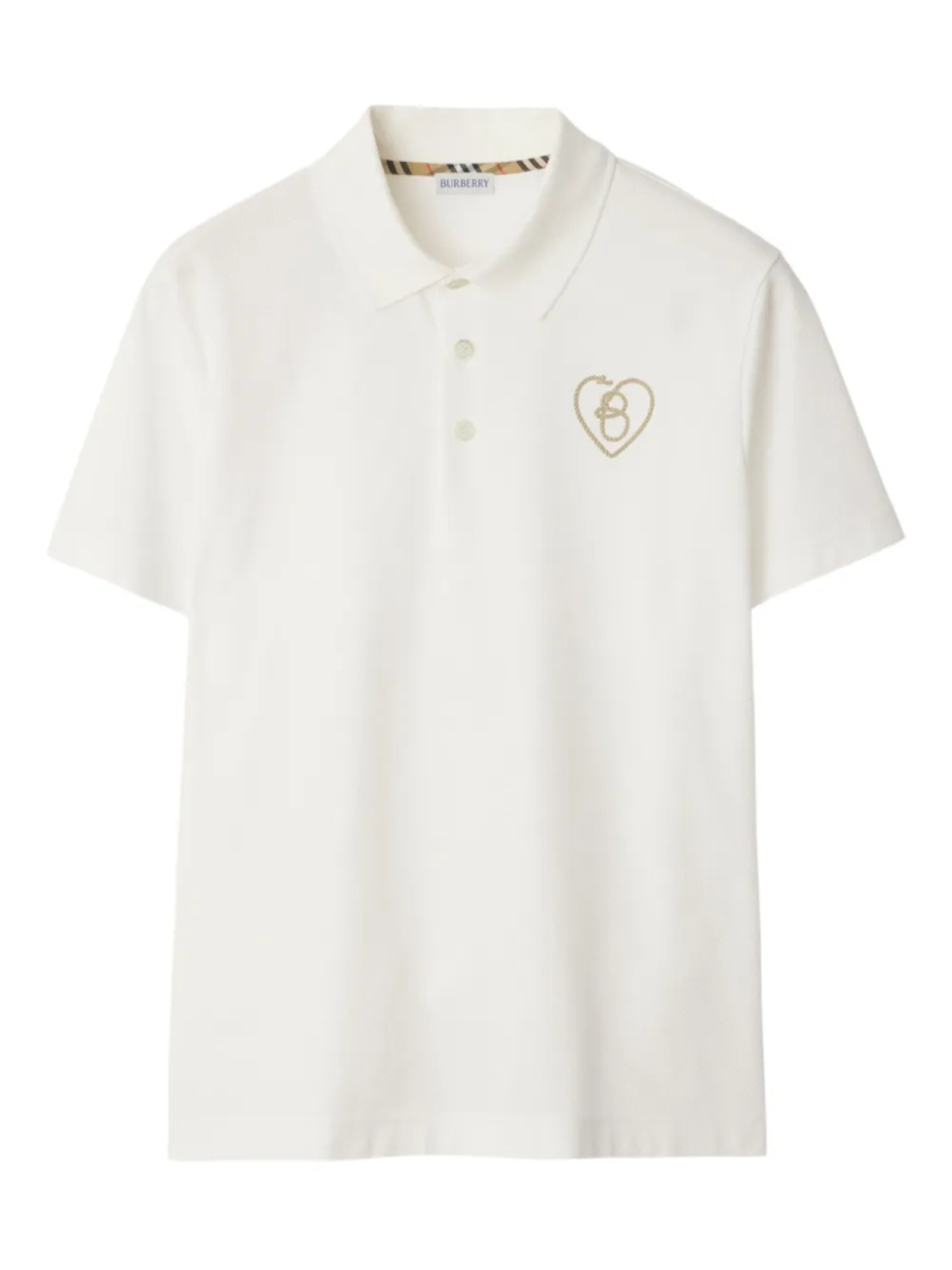 

Burberry рубашка поло B Heart, белый