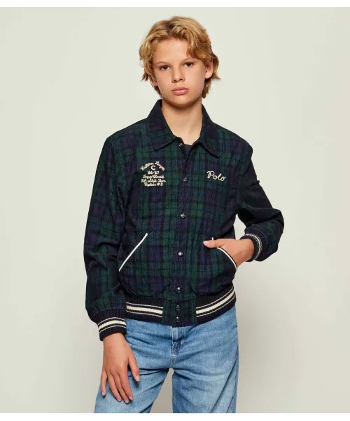 

Вельветовая куртка-бомбер Regular fit Polo Ralph Lauren, синий