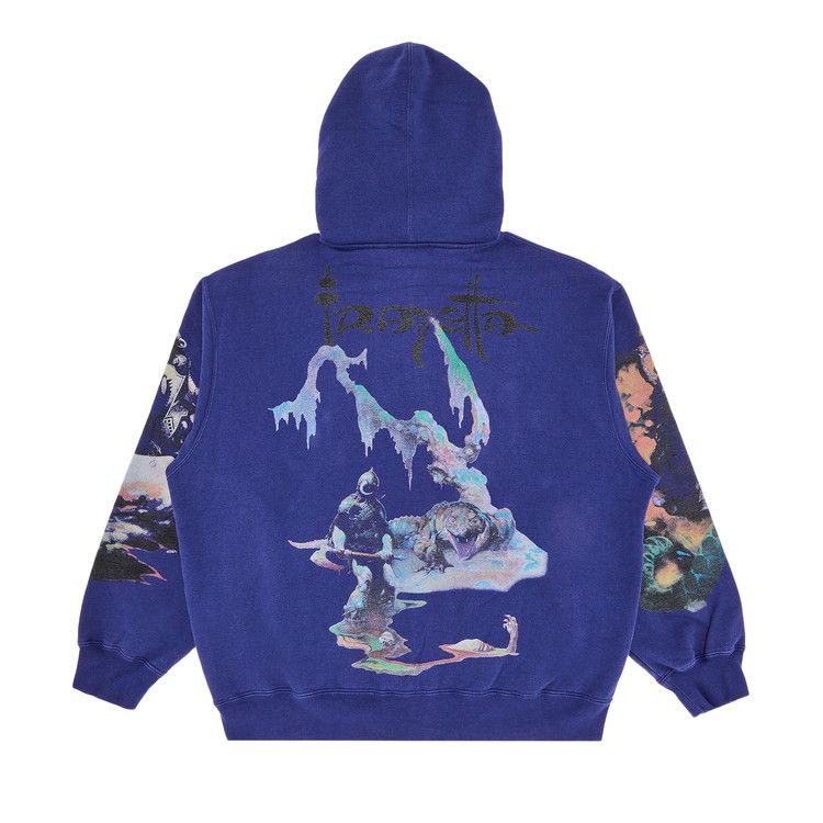 Толстовка Supreme x Frank Frazetta Zip Up Hooded Sweatshirt, Washed Navy — фото 2