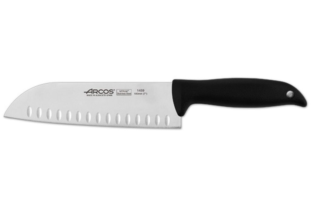 

Нож Menorca Santoku, 18 см, с лезвием Granton - в блистере Arcos