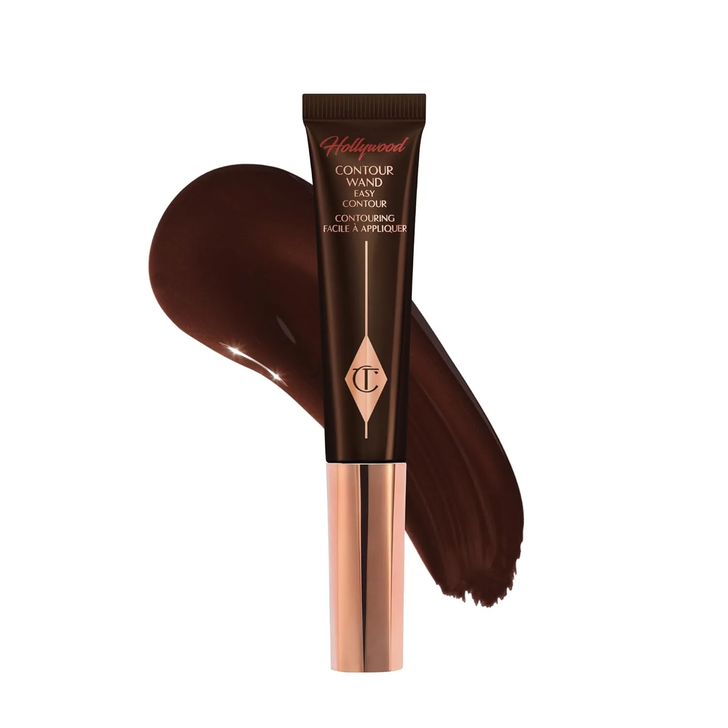 Charlotte Tilbury Hollywood Liquid Contour Wand - удобный в использовании контурный стик и жидкий бронзер для моделирования и придания формы - обеспечивает естественный, скульптурный вид., 07 Deep - deep with cool undertones