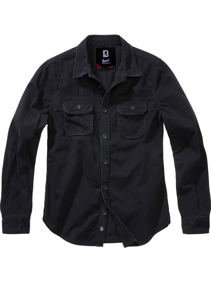 

Рубашка с длинным рукавом Brandit, черный