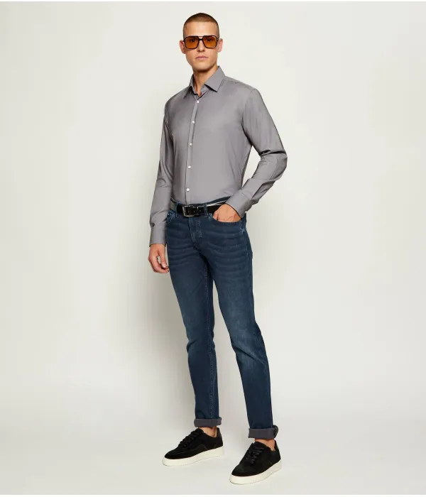 Рубашка p-hank-kent-c1-222 Slim fit Boss, серый — фото 2