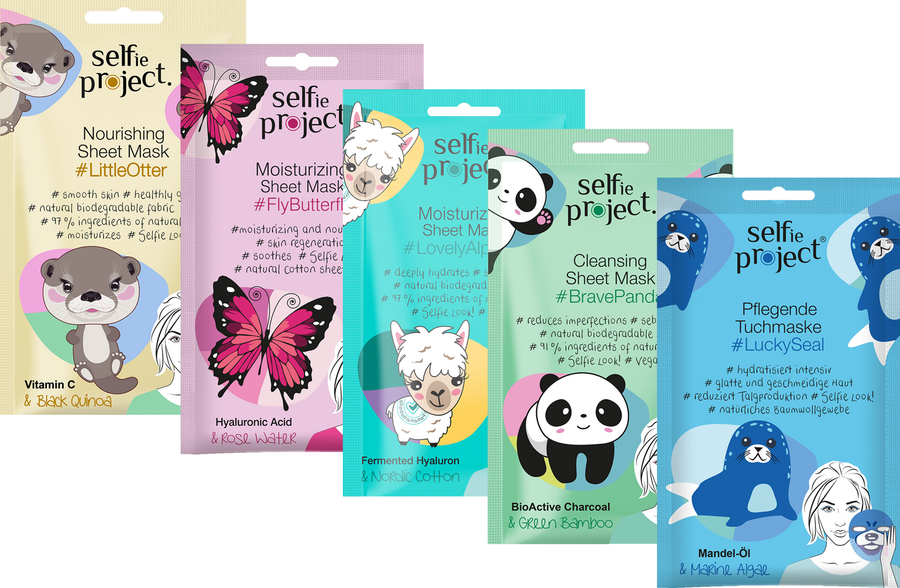 

Маска для лица Selfie Project Tuchmasken Bundle #Animal