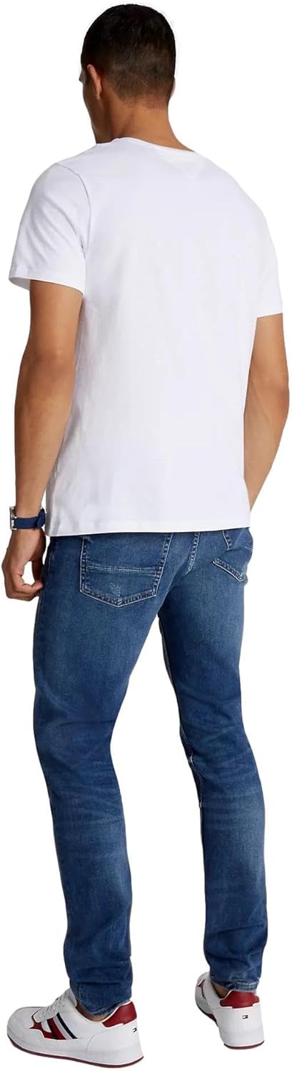 

Мужская футболка Tommy Hilfiger с круглым вырезом, классический крой, короткий рукав, однотонная рубашка, Optic White., Белый, Мужская футболка Tommy Hilfiger с круглым вырезом, классический крой, короткий рукав, однотонная рубашка, Optic White.