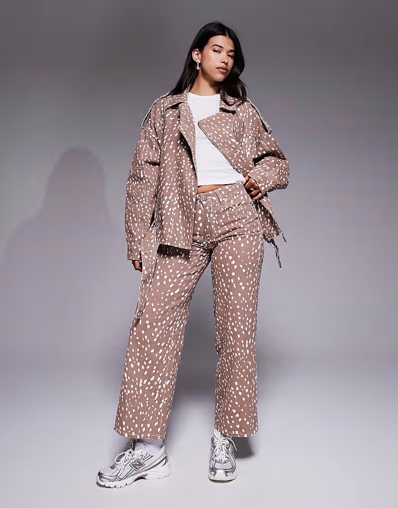 

Джинсы-багги с принтом Liquor N Poker, мультиколор