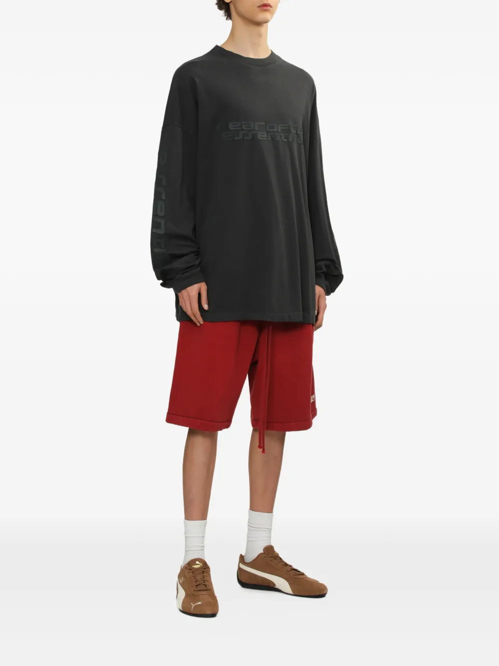Свитшот с длинными рукавами FEAR OF GOD ESSENTIALS, черный — фото 2