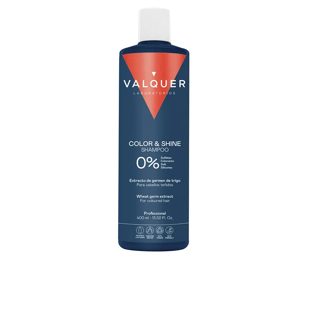 

Шампунь Color & shine 0% champú para cabellos teñidos Valquer, 400 мл.