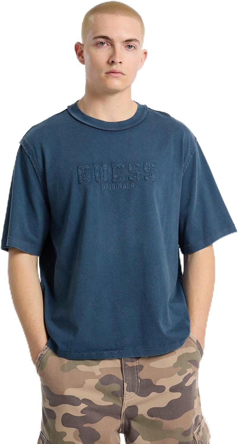 

Футболка GUESS Originals с эко-аппликацией, Pennant Blue Multi - H70X, Синий, Футболка GUESS Originals с эко-аппликацией, Pennant Blue Multi - H70X