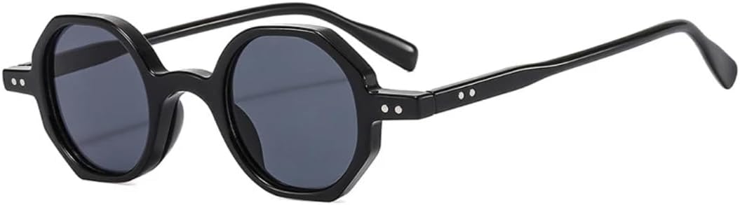 

Солнцезащитные очки с защитой от УФ-излучения UV400 | Маленькие круглые панк-заклепки | для женщин и мужчин, для занятий спортом на открытом воздухе и вождения DSVIGF, Black Grey