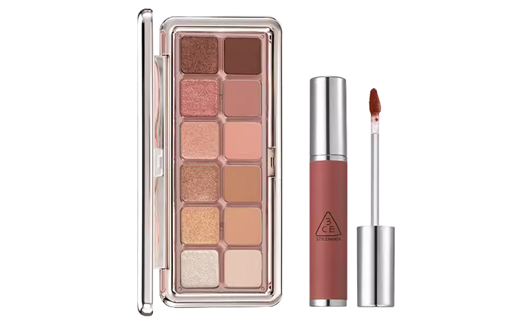 

Набор теней для век и матовой помады на 12 цветов 3CE