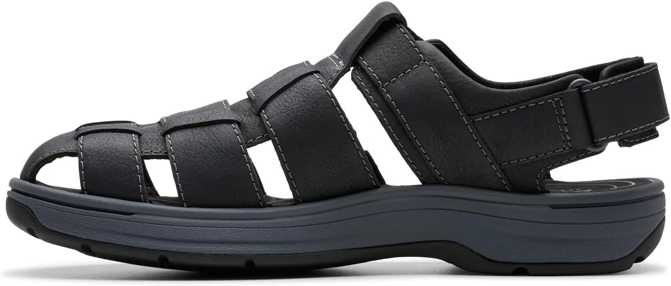 Мужские сандалии Clarks Saltway Cove, Black Leather — фото 3