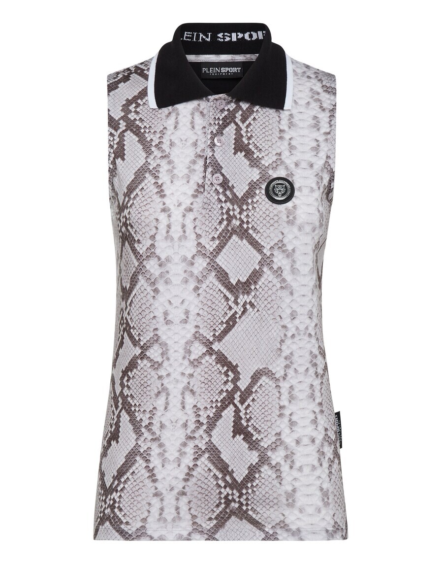 

Рубашка поло Plein Sport Shirt Python, цвет grey/basalt grey/dark grey