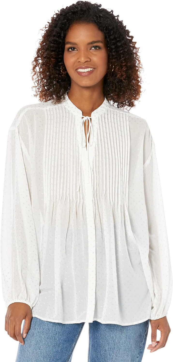 

Рубашка Vince Camuto Drop Shoulder Blouse with Pin Tucks, цвет New Ivory
