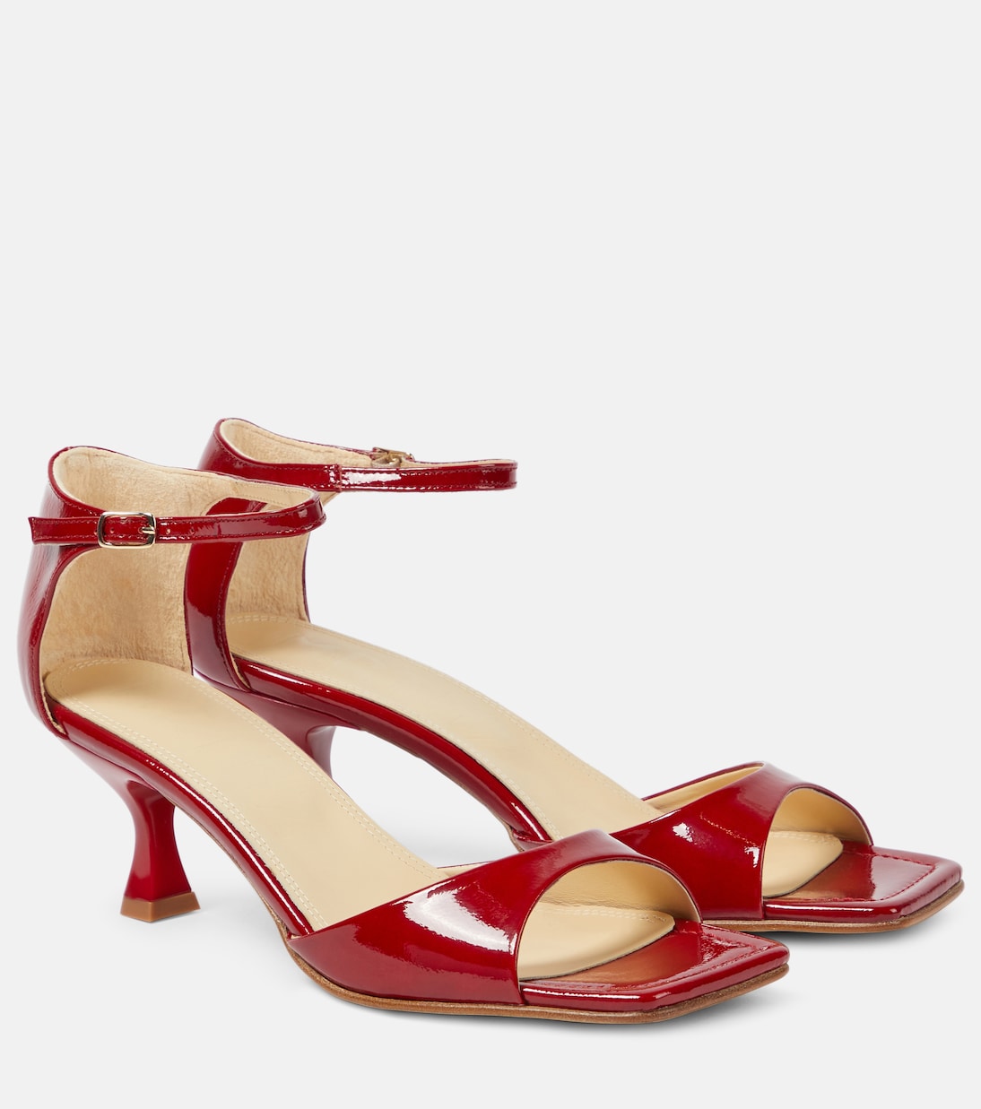 Сандалии из лакированной кожи Kika Souliers Martinez, красный