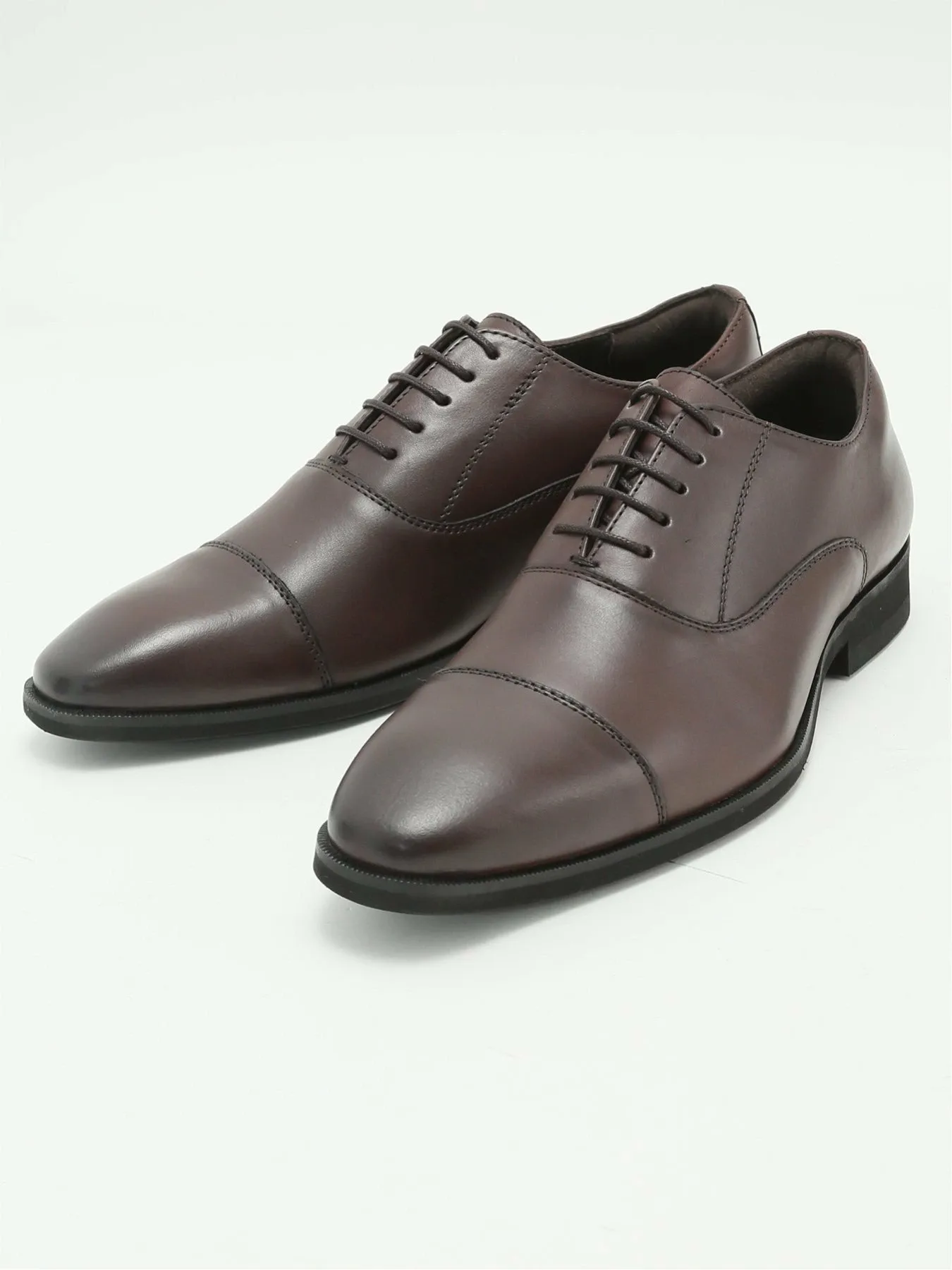 Туфли с прямым носком и внутренним крылом Taka-Q, 35 Dark Brown