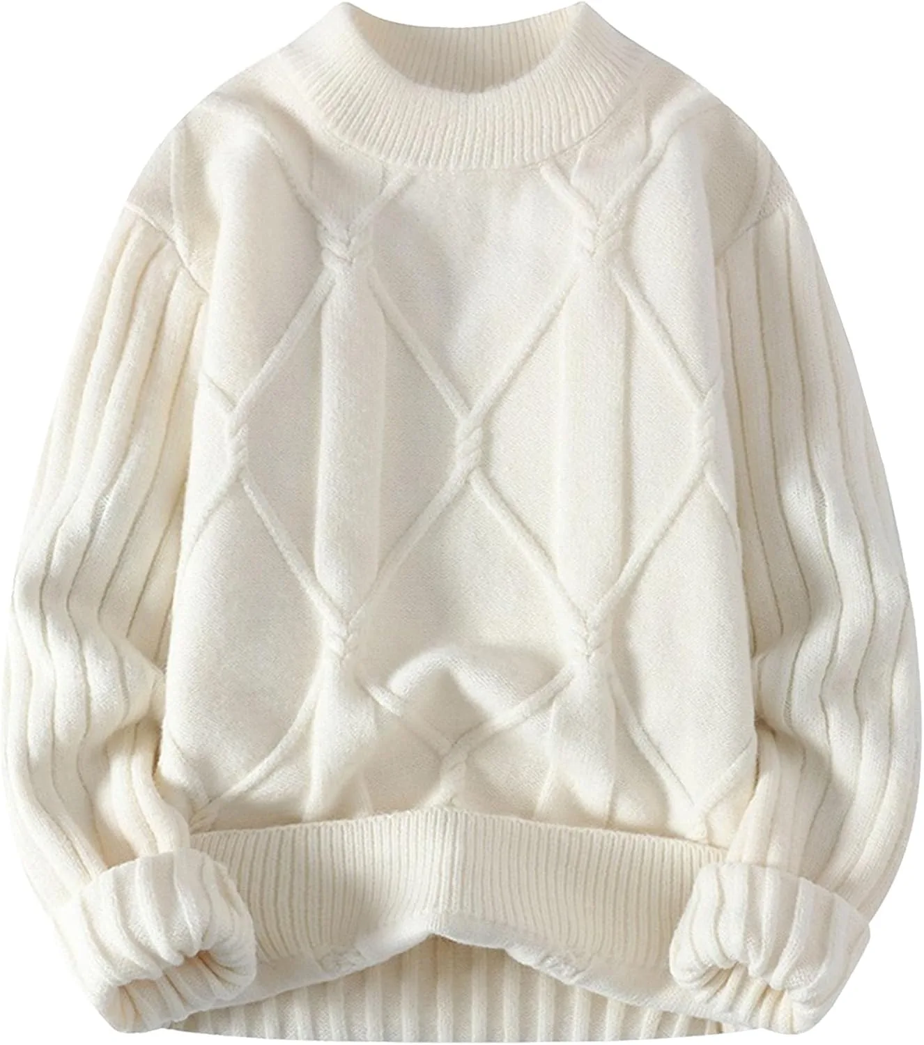 

Мужской свитер с косой вязкой