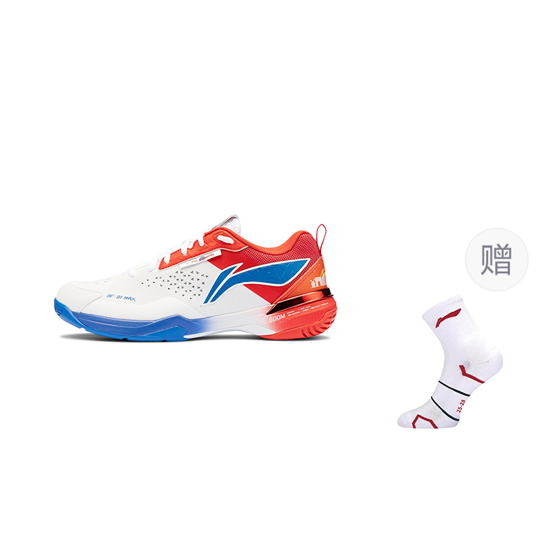 

Li-Ning LiNing Абразионно-устойчивые дышащие кроссовки для бадминтона Low top Unisex White Red Blue