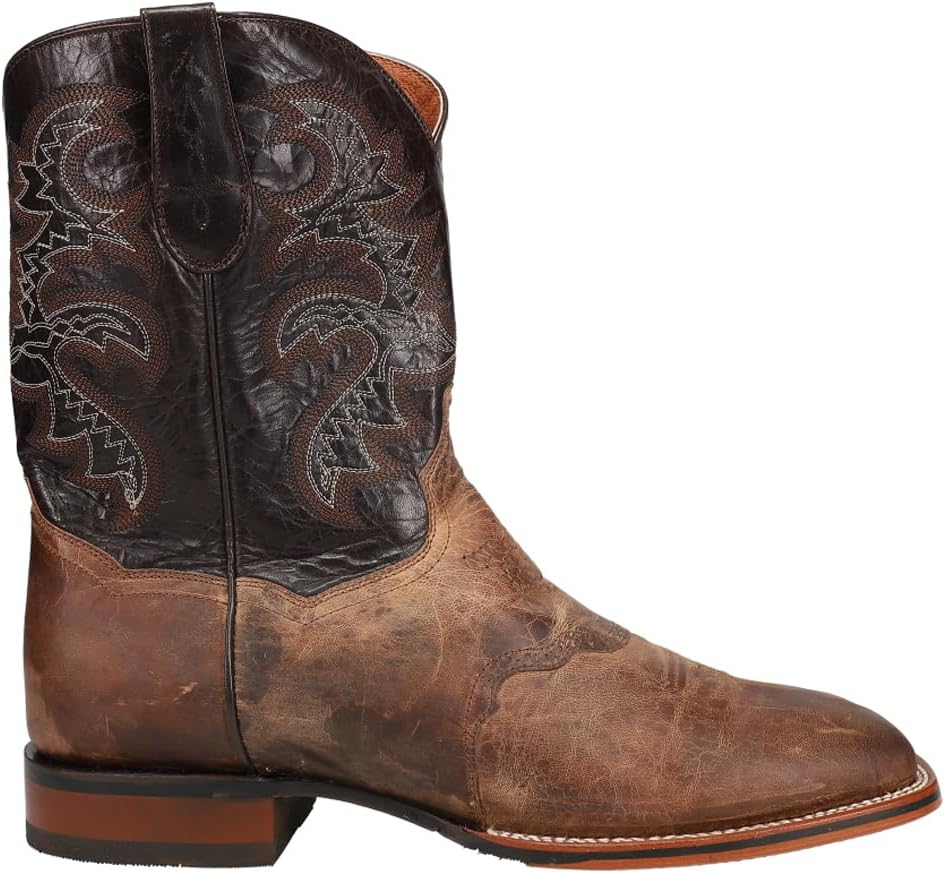 

Мужские повседневные ботинки Dan Post Mens Franklin с вышивкой, квадратный носок, без застежек, средний голень - коричневые