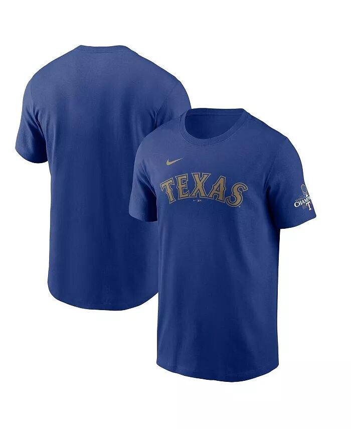 

Мужская футболка Royal Texas Rangers 2024 Gold Collection с надписью Nike, синий