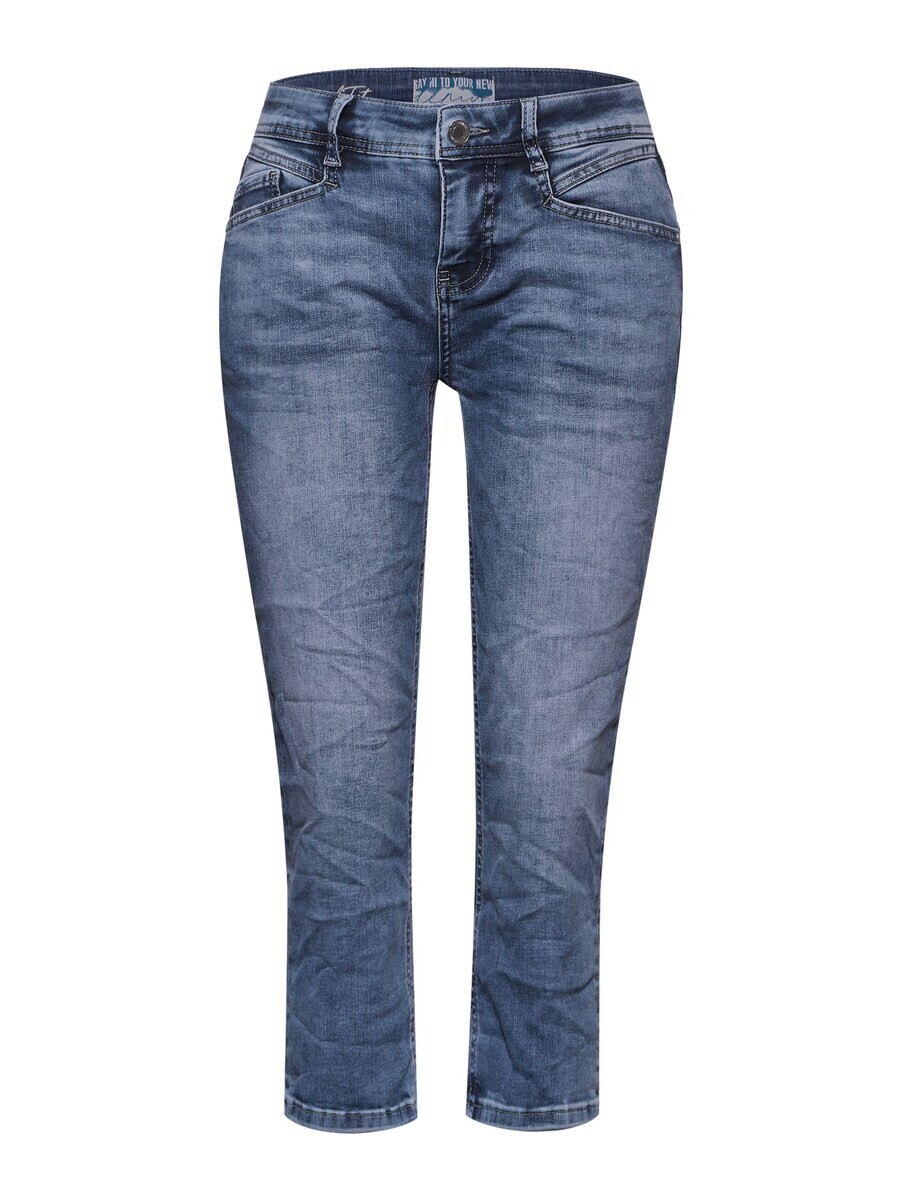 

Джинсовые шорты STREET ONE Slim fit Jeans Jane, синий деним