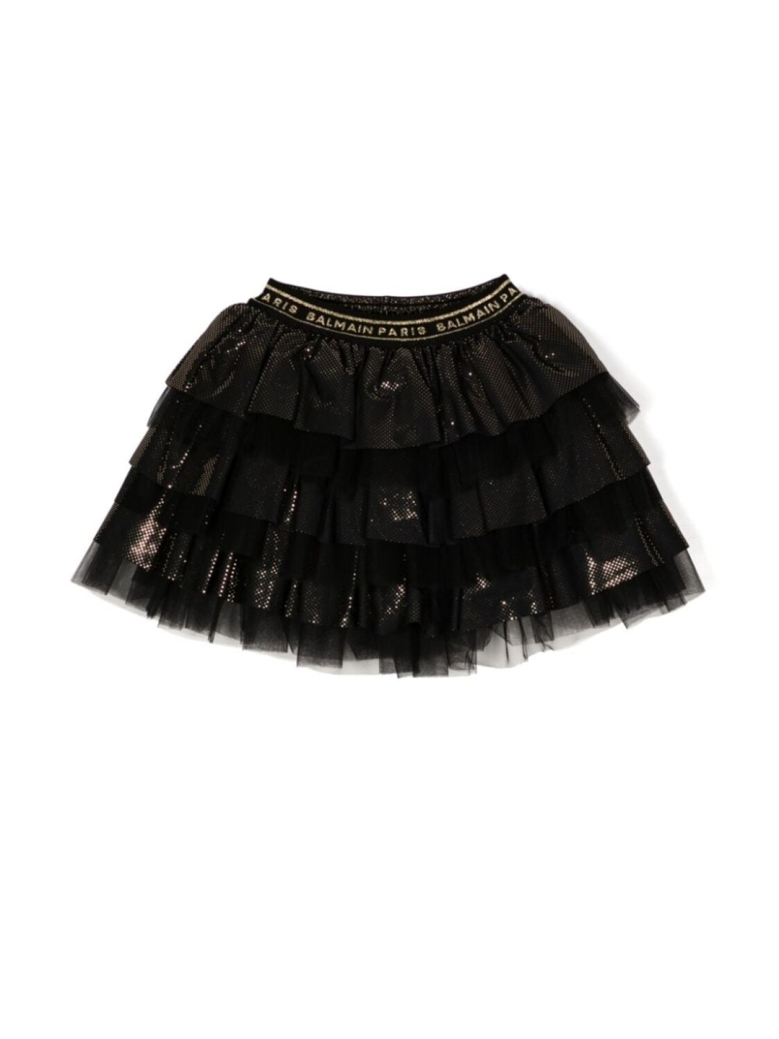 

Balmain Kids пышная юбка с логотипом, черный
