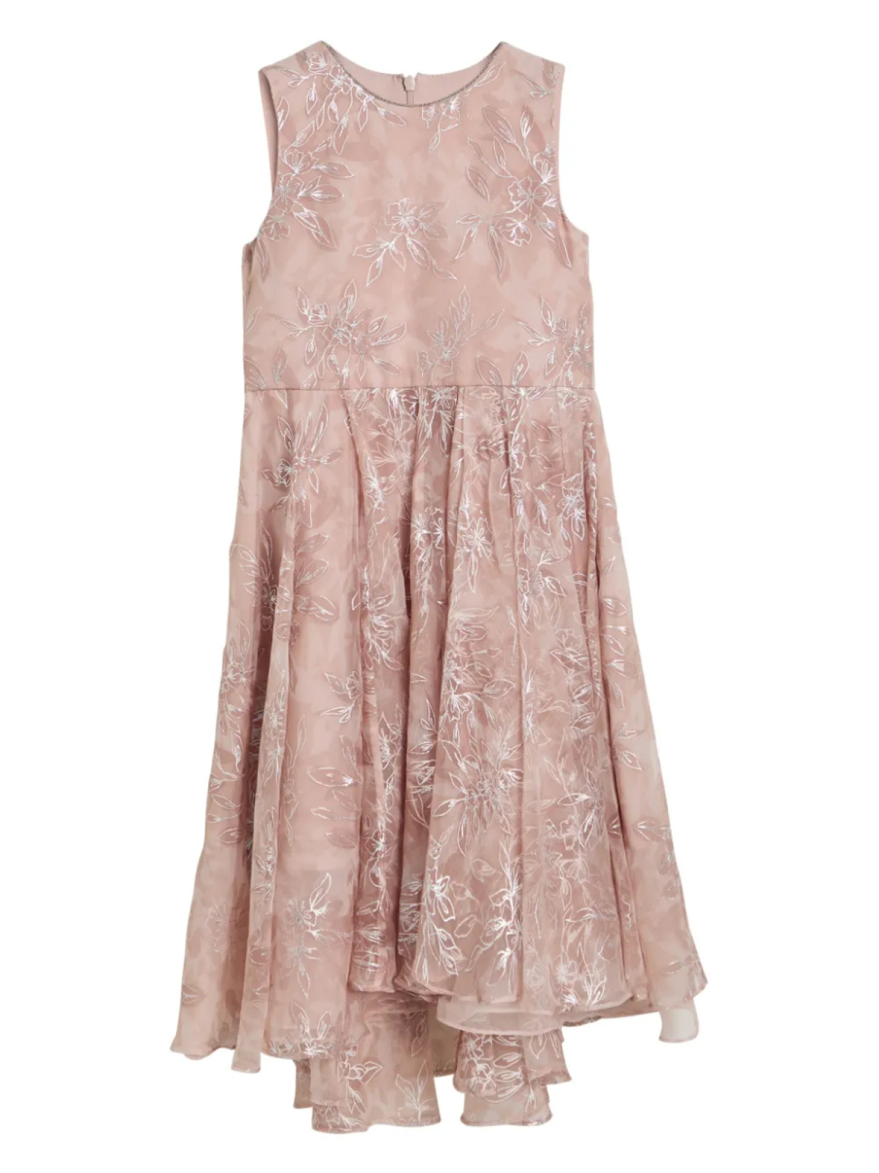 

Платье с цветочным принтом Brunello Cucinelli Kids, розовый