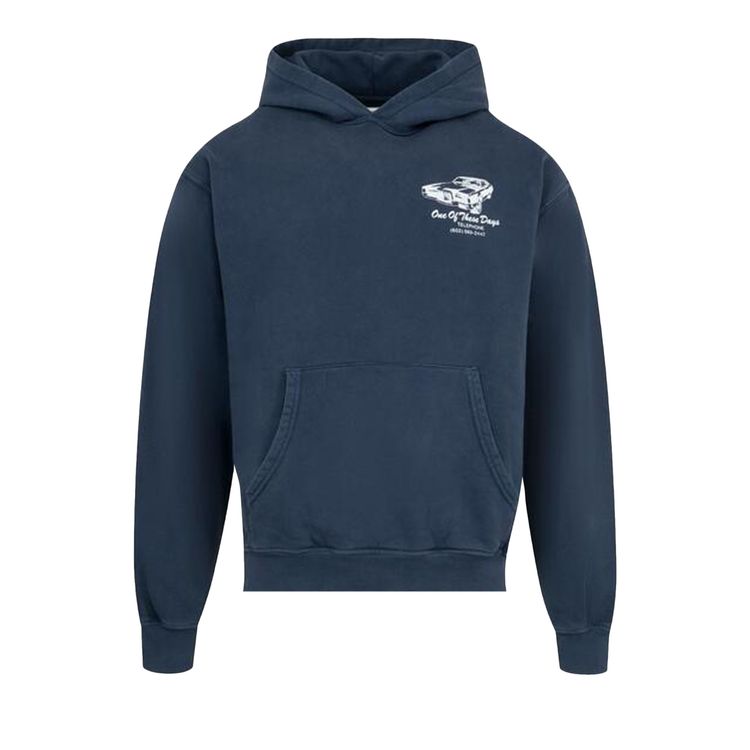 

Худи One Of These Days Tire Service Hoodie 'Washed Navy', синий
