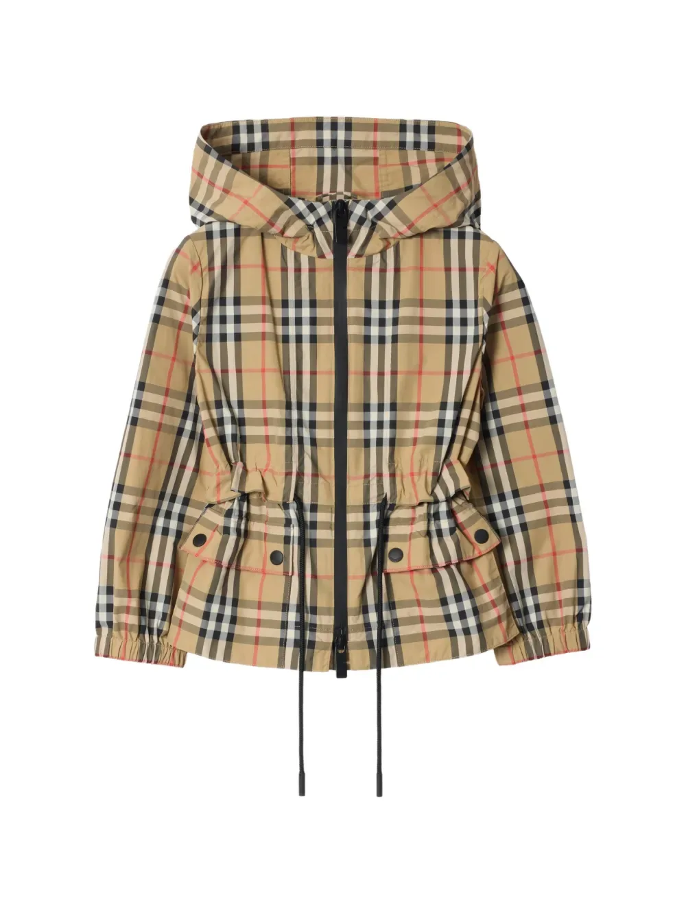 Нейлоновая куртка с капюшоном BURBERRY KIDS, бежевый