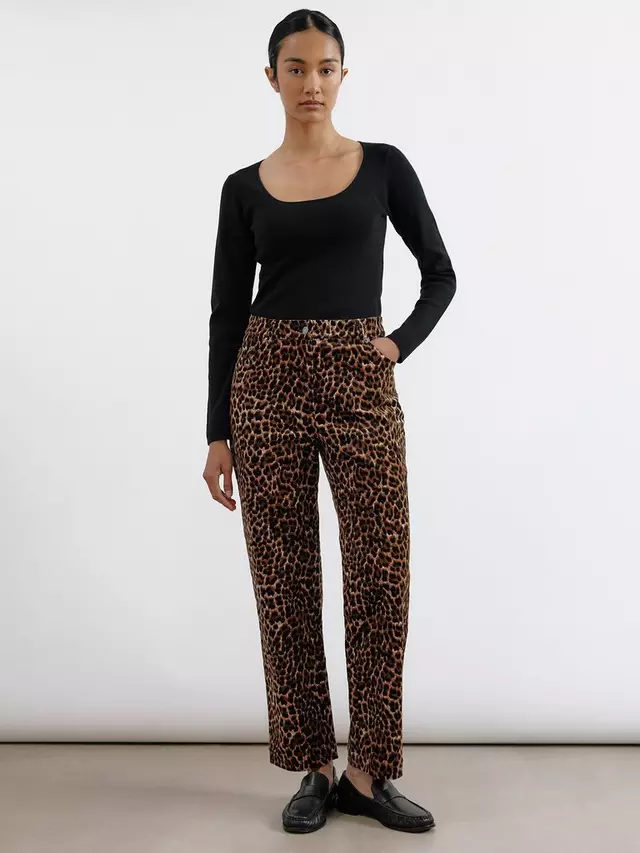 

Брюки Albaray Animal Print Organic Cotton Blend Corduroy, разноцветный