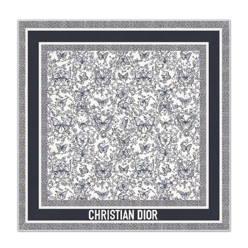 

Dior Шелковый шарф женский, морской синий