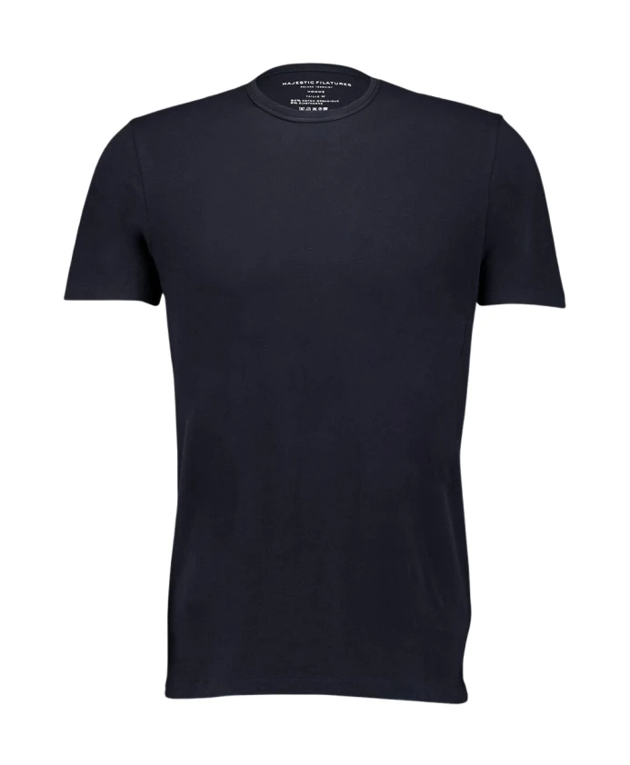 

Темно-Синяя хлопковая футболка Majestic Filatures, синий