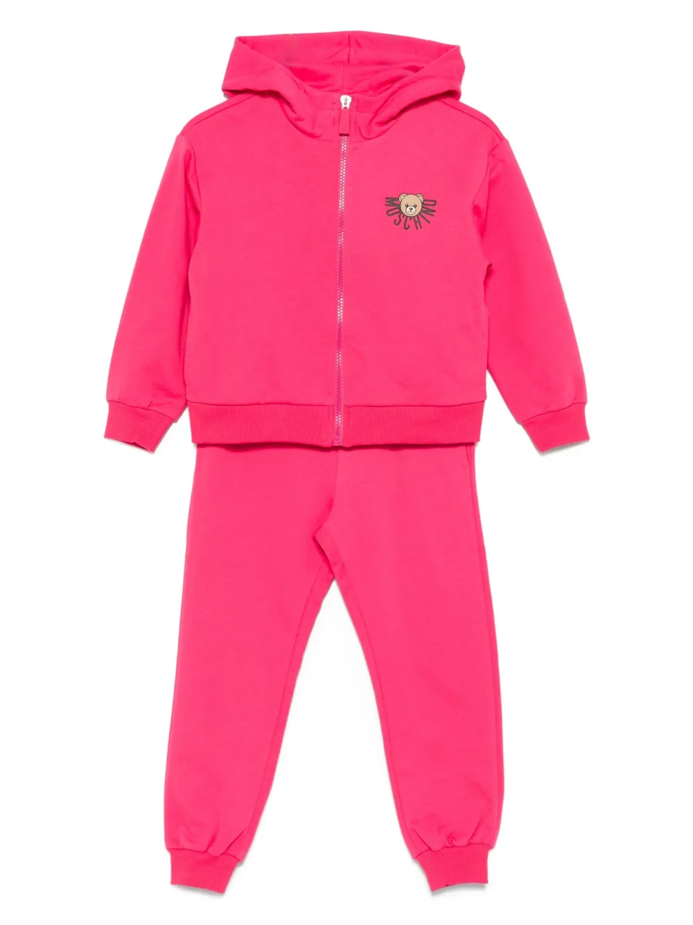 

Спортивный костюм с принтом тедди Moschino Kids, розовый
