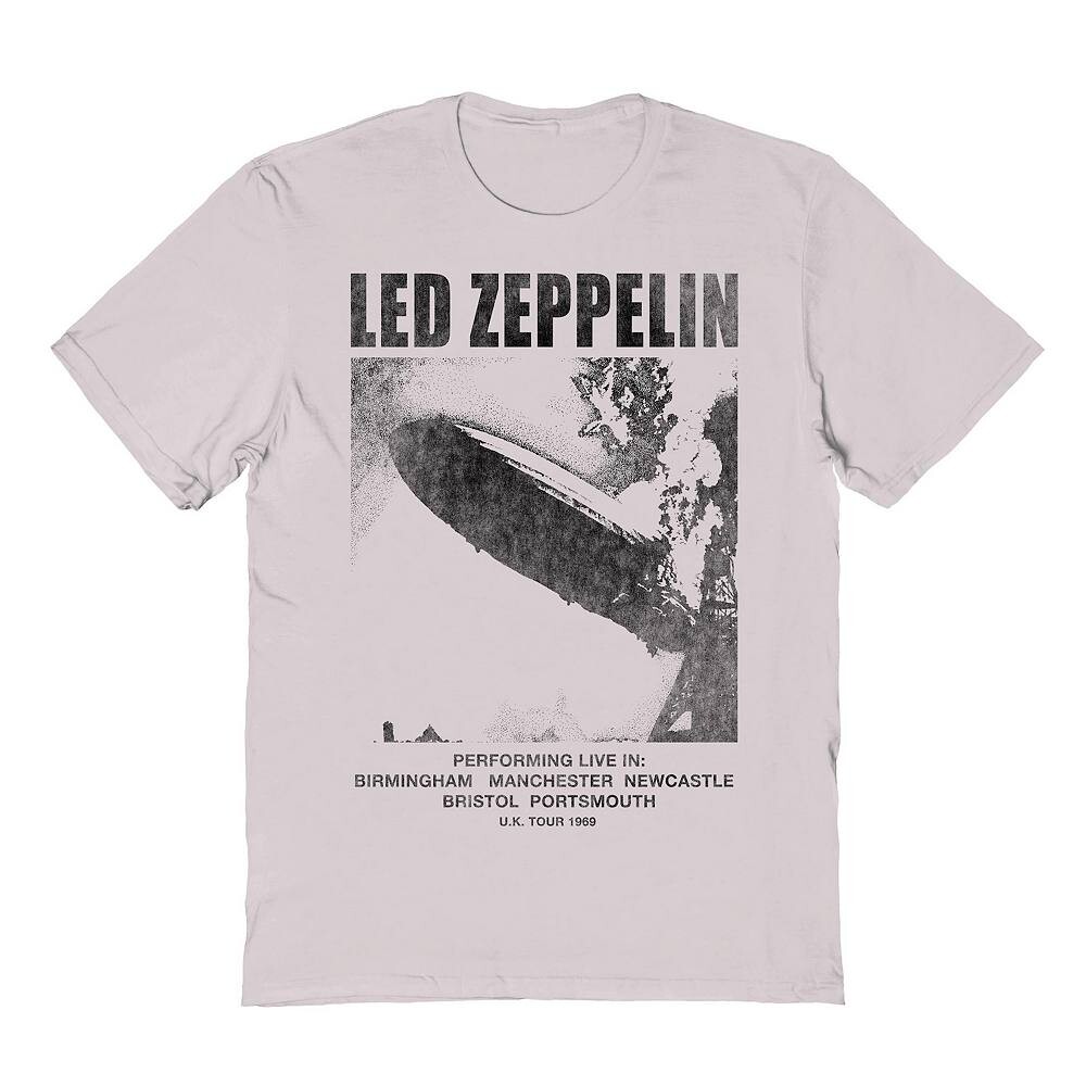 

Мужская футболка с рисунком Led Zeppelin Birmingham Licensed Character, цвет Ice Gray