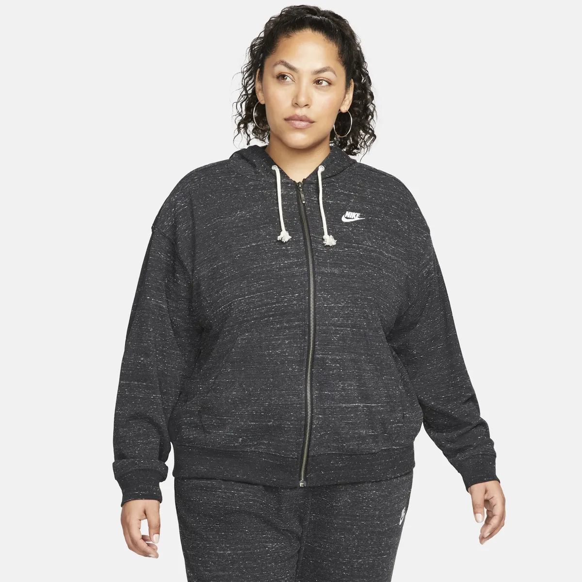 

Толстовка с капюшоном Nike Sportswear "W NSW GYM VNTG EASY FZ HD PLUS", белый