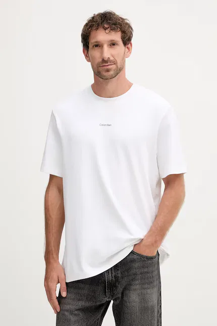 Футболка хлопковая с эластаном Calvin Klein, белый