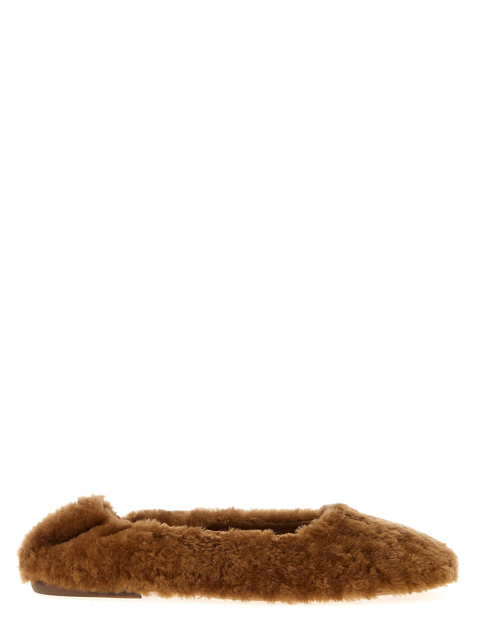 Балетки из меха DRIES VAN NOTEN, коричневый