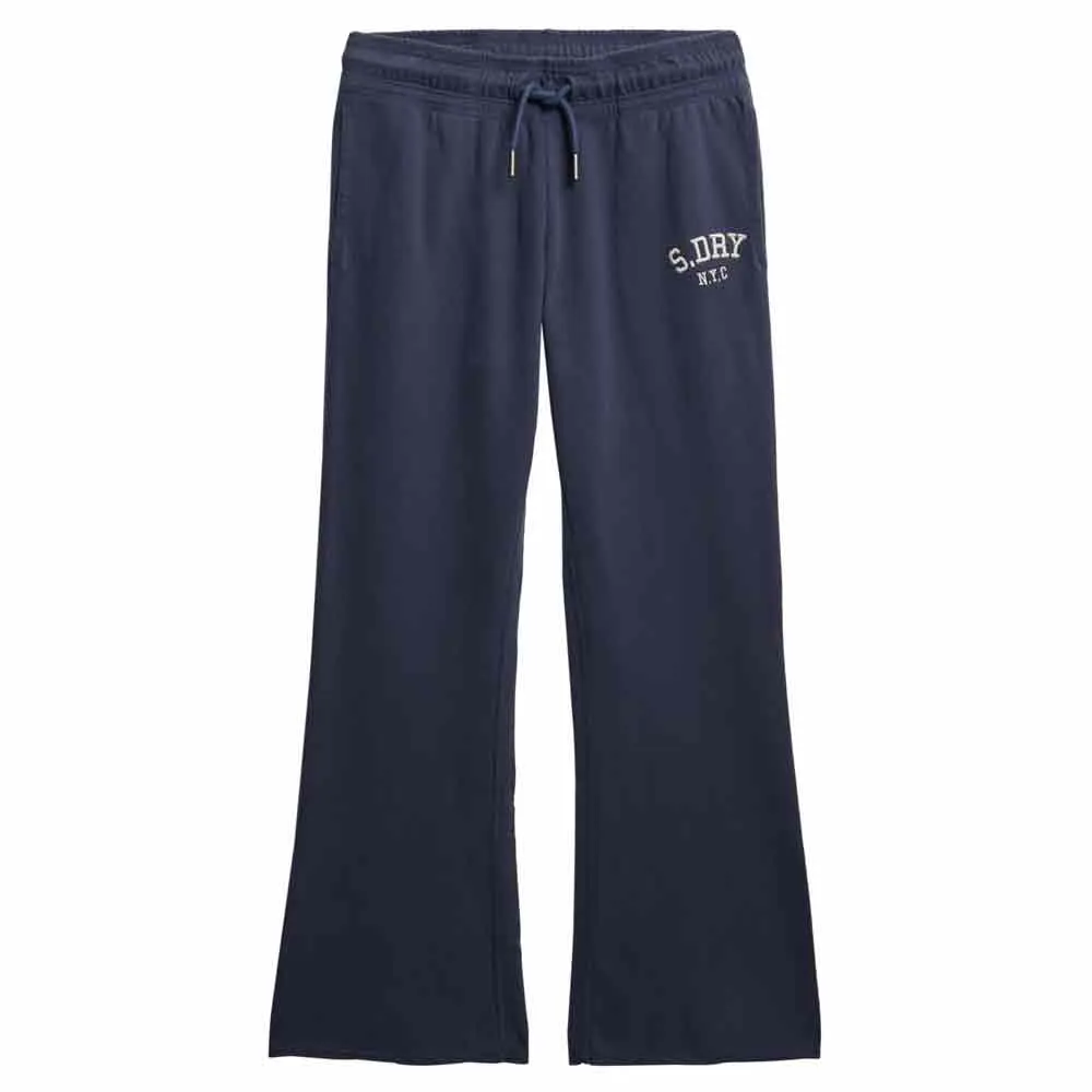 

Спортивные брюки-джоггеры Superdry Athletic с вышивкой и расклешенной юбкой, синий